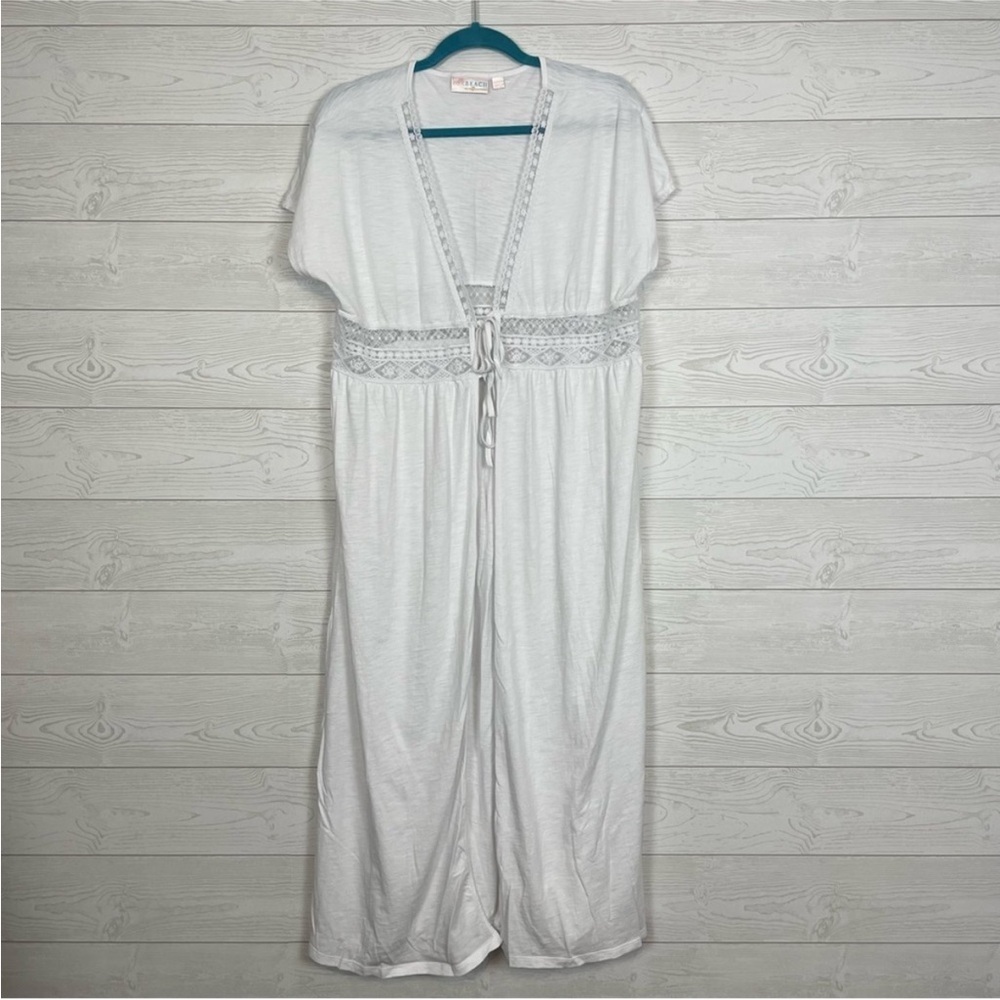 Belle by Kim Gravel Slub Knit Double Tie Swim Cover Up - Picture 3 of 5